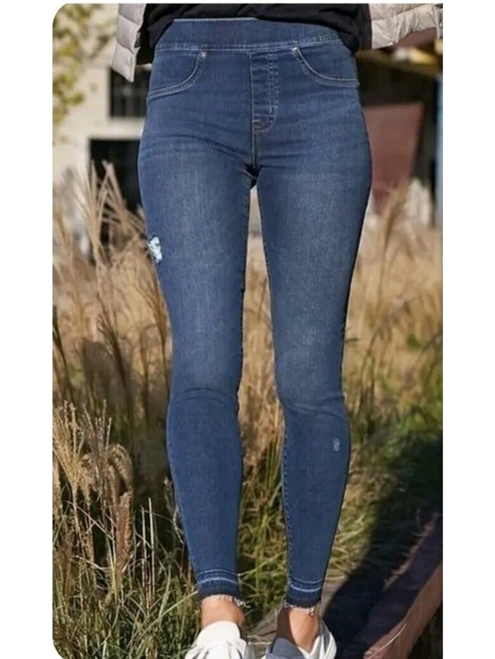 Spanx Distressed Ankle Skinny Denim Jean Legging/20203R Small P/NWT $128